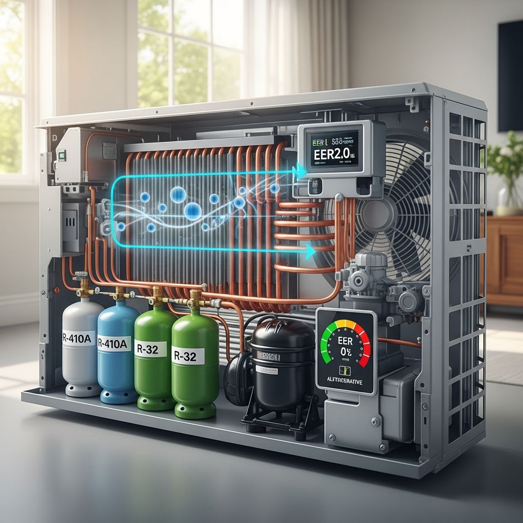 Understand AC refrigerant types, efficiency ratings, and upcoming regulations so you can make smarter, future-ready home cooling decisions.
