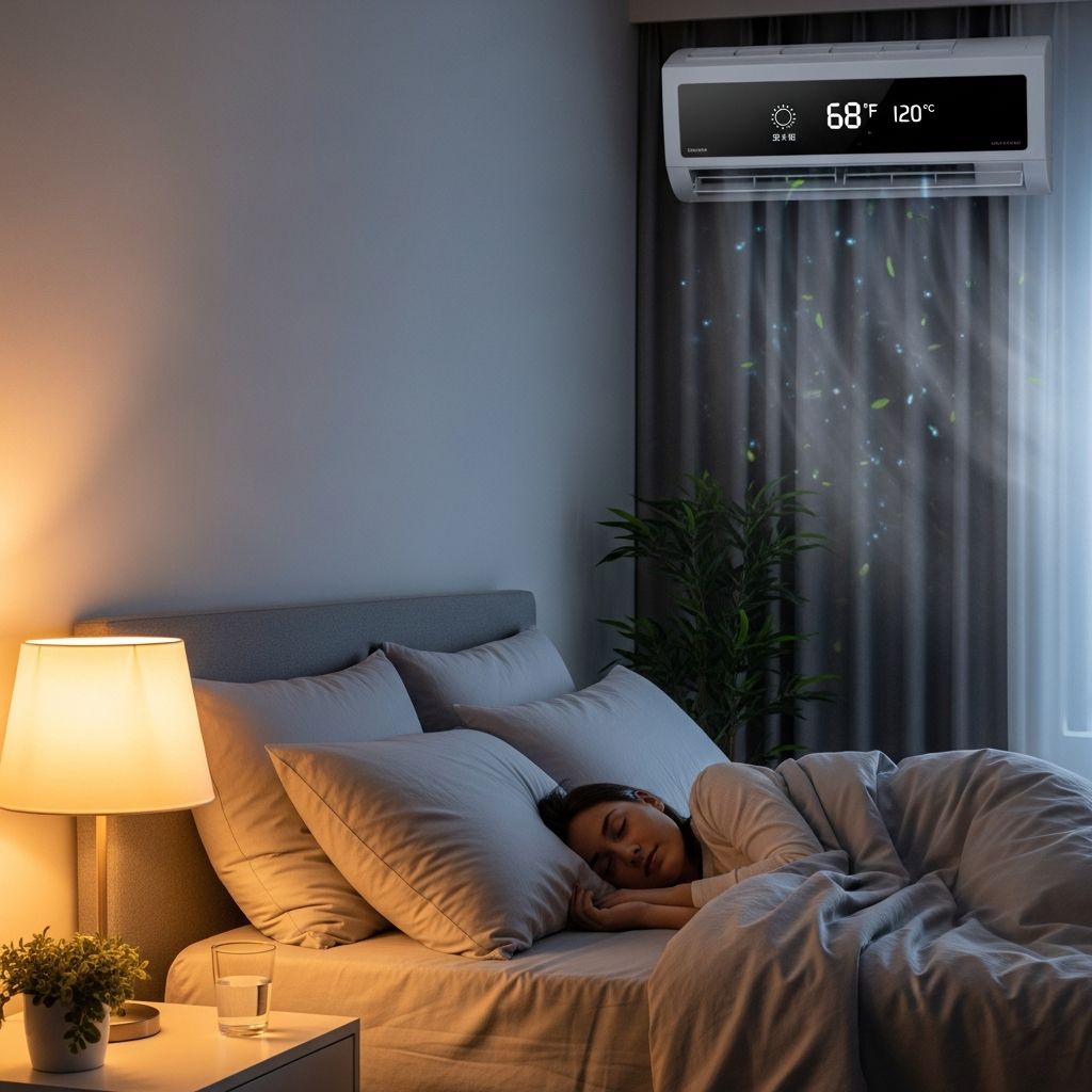 Learn how to run your air conditioner at night for optimal sleep quality, quieter operation, and energy-efficient temperature settings.