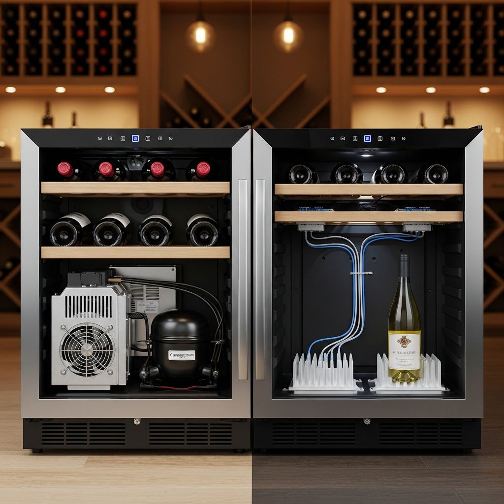 Compressor vs Thermoelectric Wine Refrigeration Technologies for Homes Understand compressor and thermoelectric wine cooling so you can choose the best technology to protect your bottles at home.