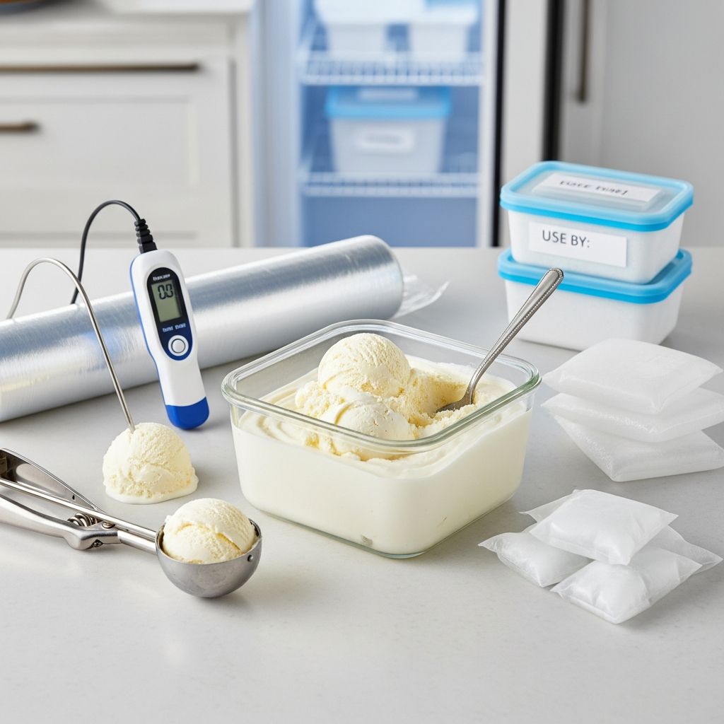 Learn how to safely handle, store, and re-freeze homemade ice cream from a home ice cream maker while preserving texture and flavor.