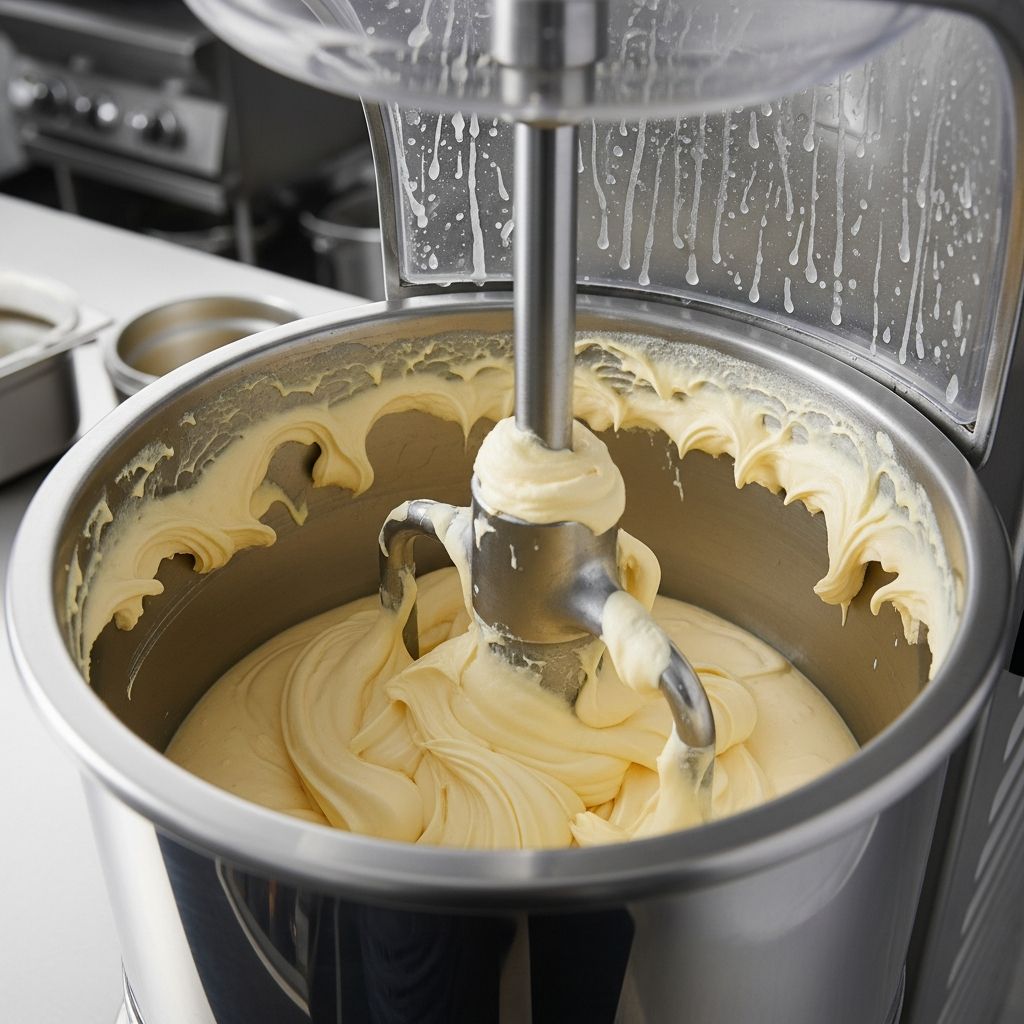 Identify and solve the key mechanical, mix, and technique issues that cause ice cream to stick to the sides or dasher while churning.