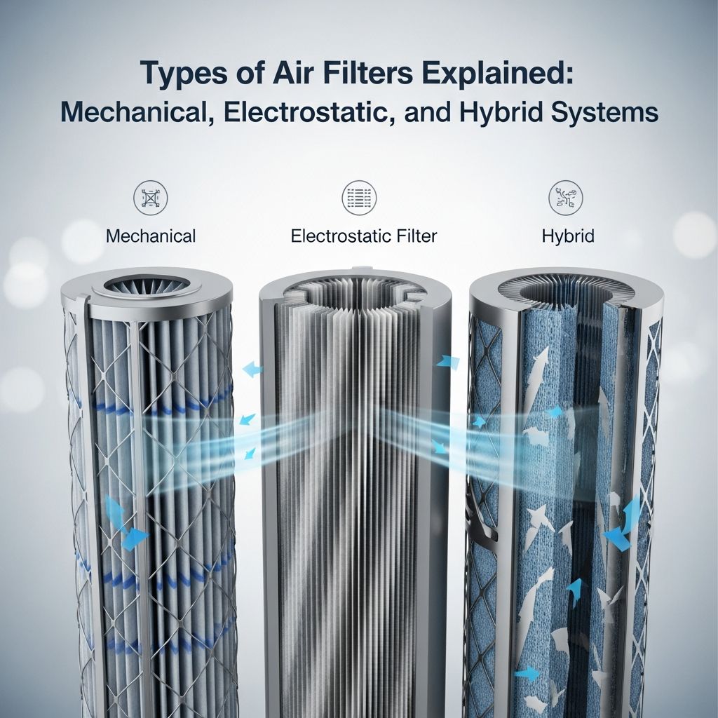 Understand how mechanical, electrostatic, and hybrid air filters work so you can select the best option for cleaner, healthier indoor air.