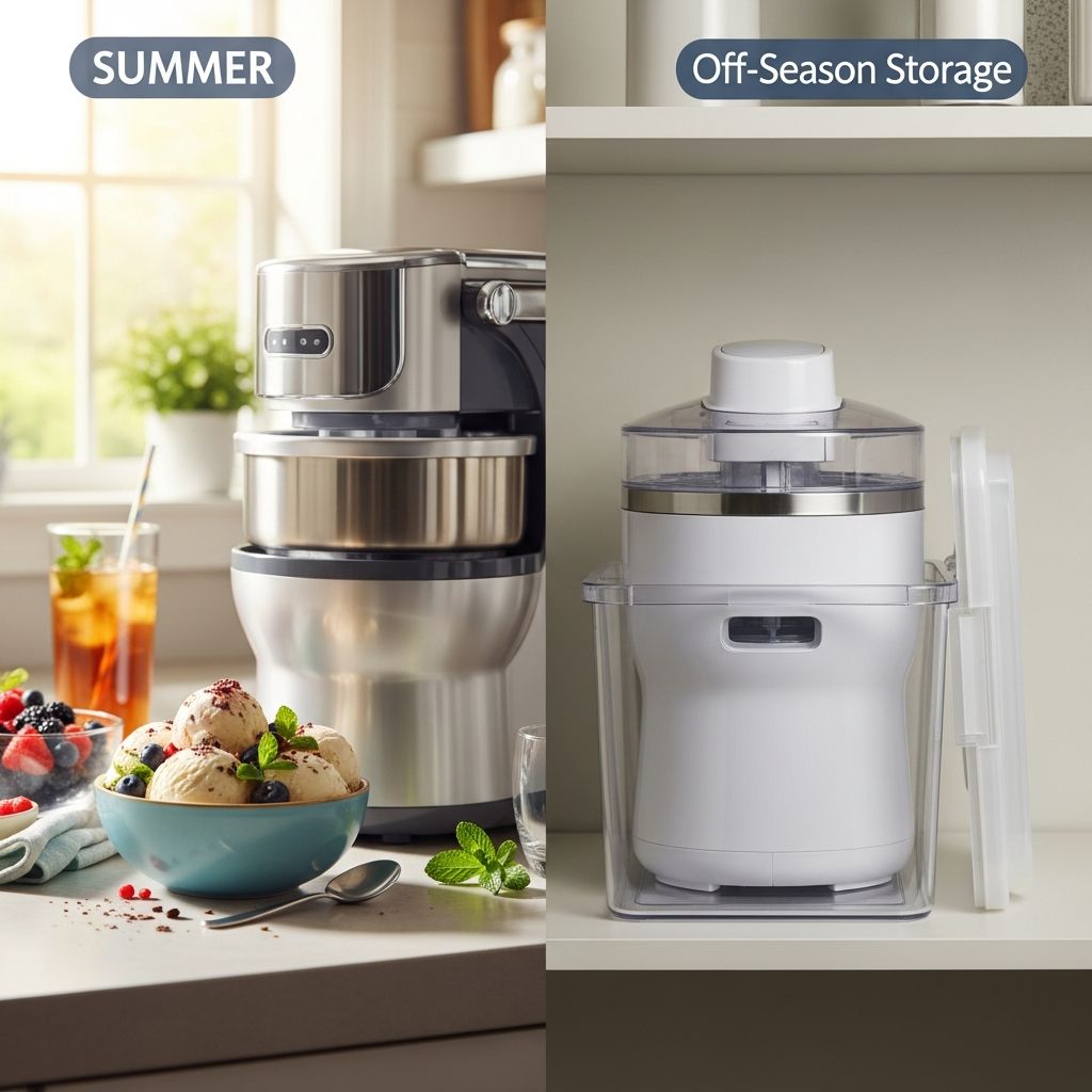 Learn to use your ice cream maker efficiently in summer and protect it with proper off-season storage for longer life and better results.