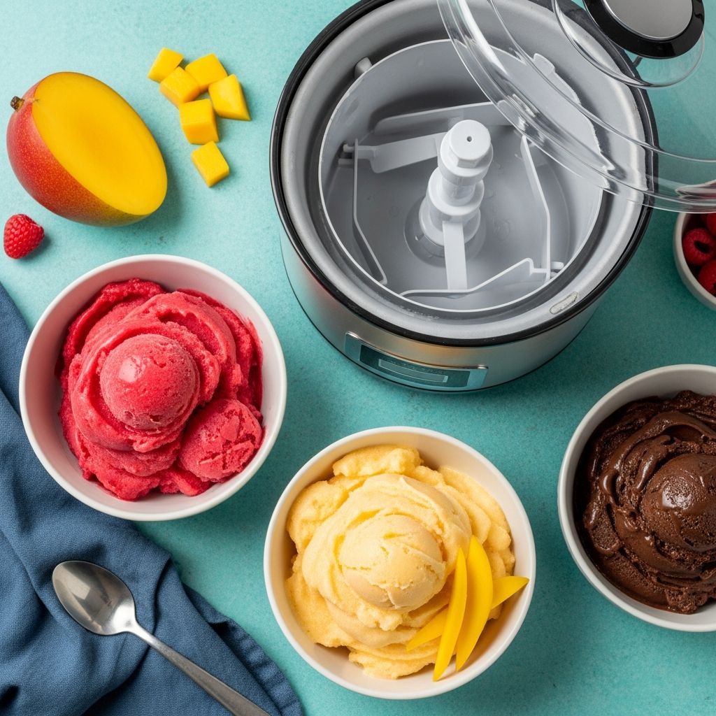 Using Ice Cream Makers for Sorbet and Sherbet: Techniques, Tweaks, and Shared Basics Learn how sorbet and sherbet behave in ice cream makers, what to change in your recipe, and what freezing science stays the same.