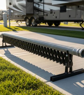 Elevate your RV waste management with reliable, adjustable support for seamless dumping.